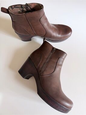 B.O.C (Born Concept) BLAKELYNN Faux Leather Platform Ankle Boots Brown Size 11